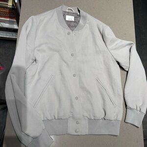 Wilfred Light Gray Poussin Bomber Jacket